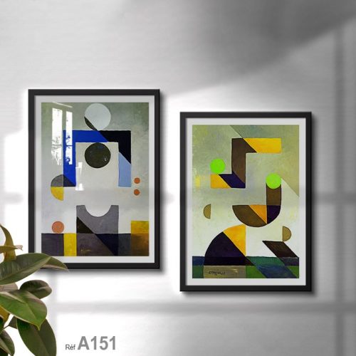 Annonce: Tableau décoratif Style Abstrait formes géométrie d'Art contemporain بيع لوحات تشكيلية