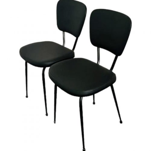 Annonce: Chaise design en simili cuir noir salon , accueil