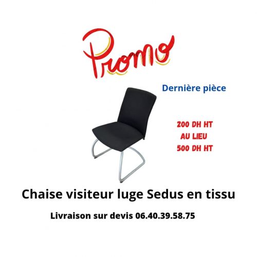 Annonce: Chaise visiteur luge Sedus noir promo