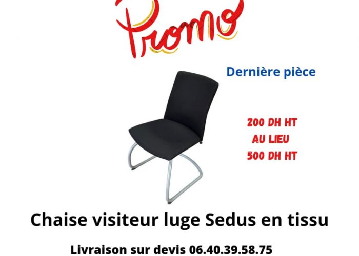 Image annonce: Chaise visiteur luge Sedus noir promo