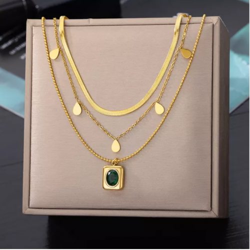 Annonce: Collier acier inoxydable 3en1