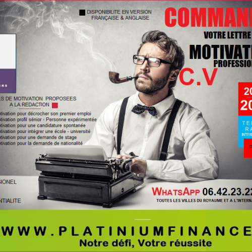 Annonce: COMMANDEZ VOTRE LETTRE DE MOTIVATION ET CV PROFESSIONNEL