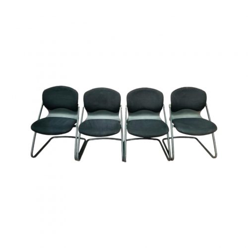 Annonce: Ensemble 4 chaises Knoll Slitta luge noir