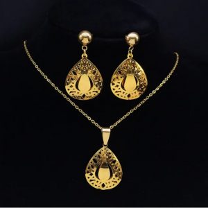 Annonce Ensemble Collier acier inoxydable fleur