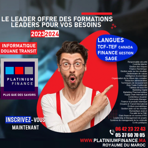 Annonce: Formations d’excellence –Finance – Banque – Gestion – Douane – Commerce- Informatique