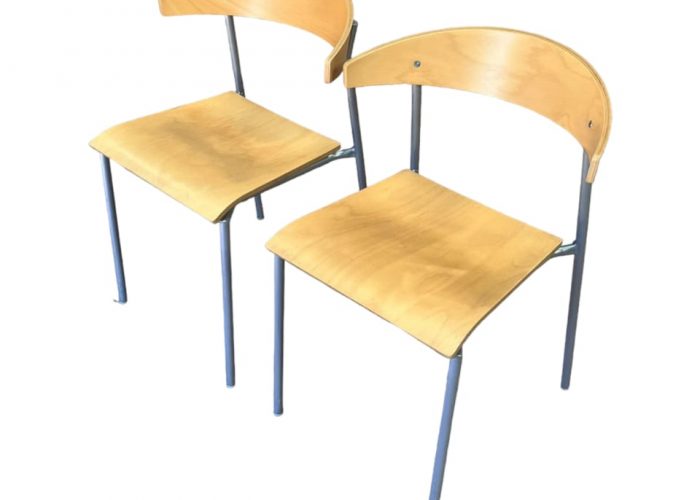 Image annonce: Lot chaise visiteur kinnarps en bois