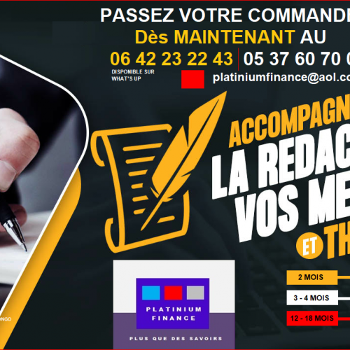 Annonce: REDACTION PARTIELLE –TOTALE THESE & MEMOIRE LICENCE –MASTER-DOCTORAT