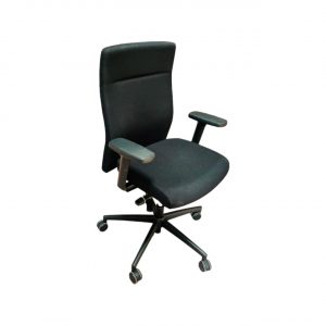 Annonce Chaise à roulette Dauphin tissus noir ergonomique promo