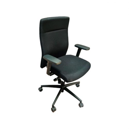 Annonce: Chaise à roulette Dauphin tissus noir ergonomique promo
