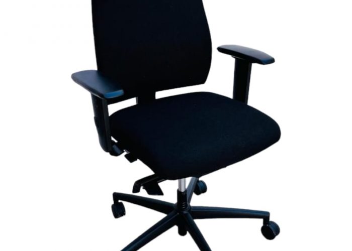 Image annonce: Chaise à roulette interstul tissu noir promo