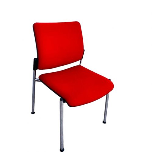 Annonce: Chaise visiteur accueil Interstul rouge empilable