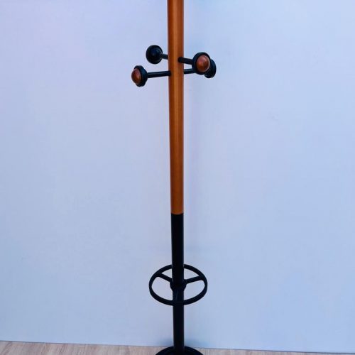Annonce: Porte manteau gris 8 patères marron porte parapluie