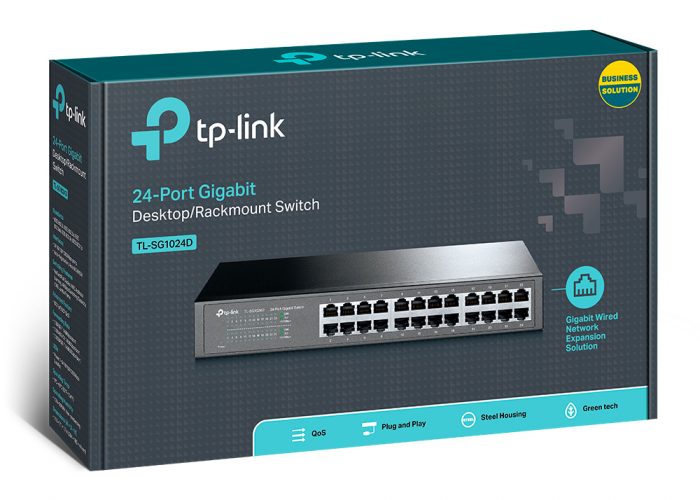 Image annonce: TP-Link TP-Link TL-SG1024D Switch 24 Ports Gigabit (Bureau/Rackable, Boîtier Métal)
