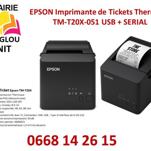 Annonce: EPSON Imprimante de Tickets Thermique TM-T20X-051 USB + SERIAL 