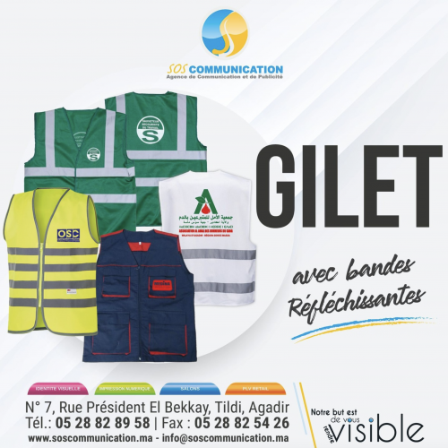 Annonce: Gilet avec bandes réfléchissantes