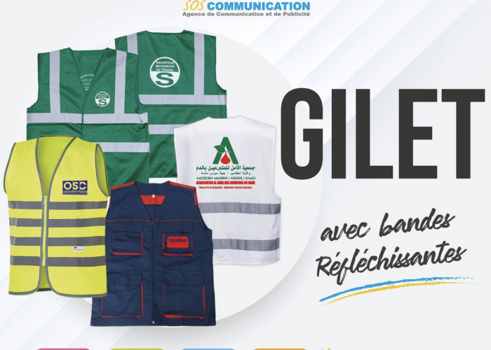 Image annonce: Gilet avec bandes réfléchissantes