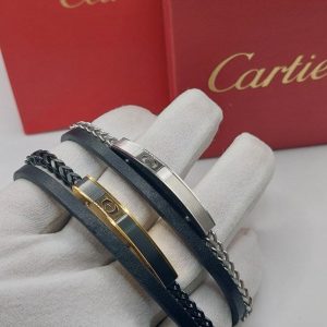 Annonce Bracelet homme cuir / câble acier Cartier