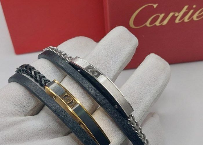 Image annonce: Bracelet homme cuir / câble acier Cartier