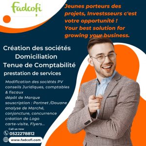 Annonce Création & domiciliation des sociétés / Tenue de comptabilité