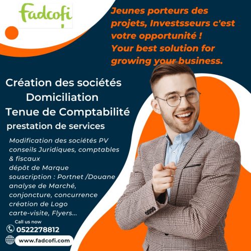 Annonce: Création & domiciliation des sociétés / Tenue de comptabilité