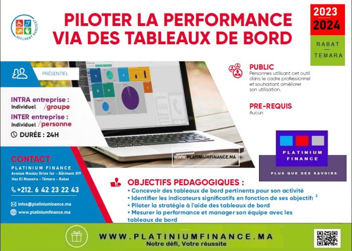 Image annonce: Formations Piloter la performance via Tableau de bords