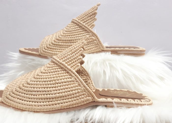Image annonce: Handmade raffia Babouche