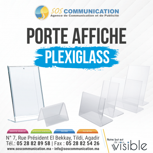 Annonce: PORTE AFFICHE PLEXIGLAS