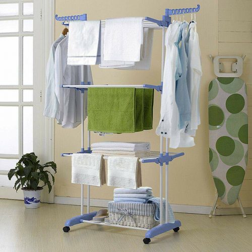 Annonce: Sèche linge étendoir et pliable, ailes latérales sur 3 niveaux