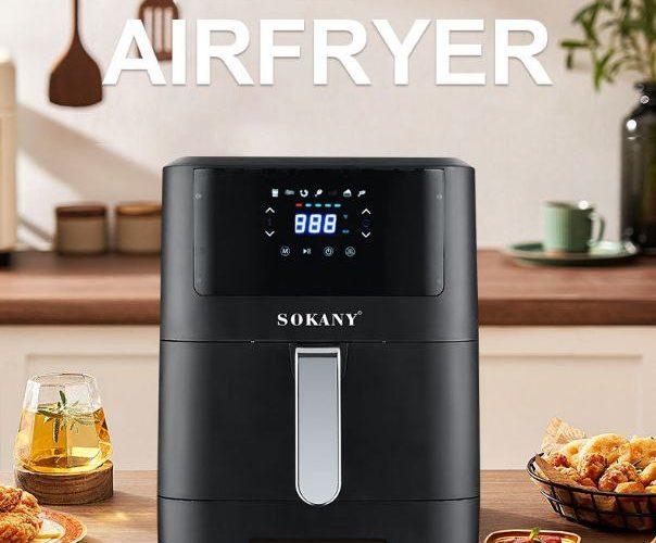 Image annonce: Sokany Friteuse sans Huile – 8 Litres – 7 programmes – Ecran tactile LED – 2000W