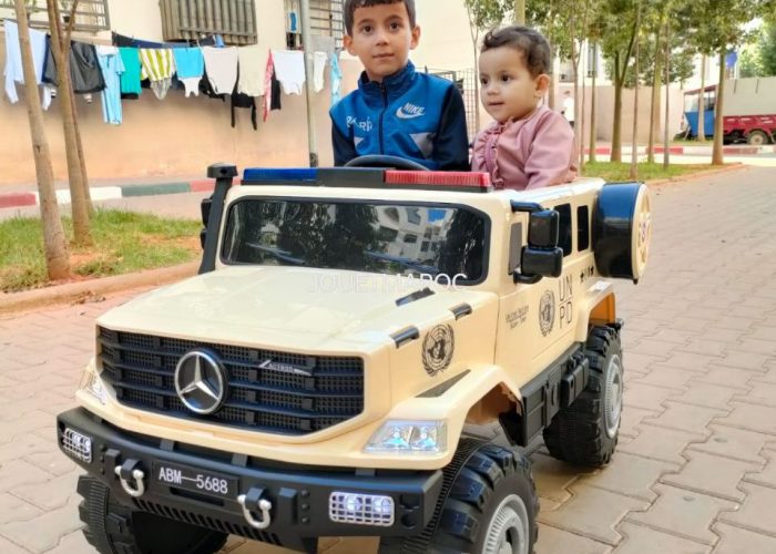 Image annonce: Voiture Police pour enfants Mercedes عجلات ذات 12 فولت سيارة بسيطة الأطفال ركوب كهربائي