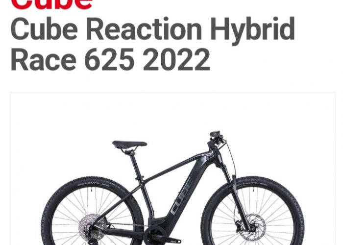 Image annonce: Velo electrique 29 taille M CUBE REACTION 2022