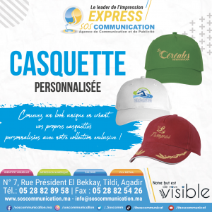 Annonce Casquette personnalisée