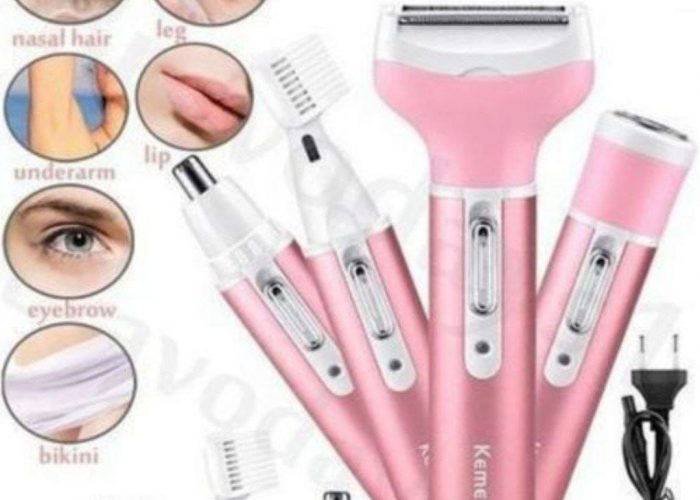 Image annonce: Kemei KM-6637 Epilateur multifonctions,Rechargeable 4 en1rasoir électrique