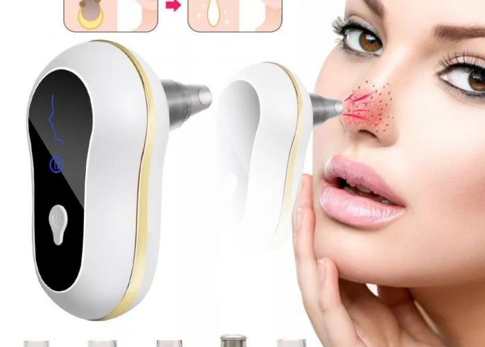 Image annonce: Nettoyeur de points noirs pour le visage – 3 modes d’aspiration – 5 têtes