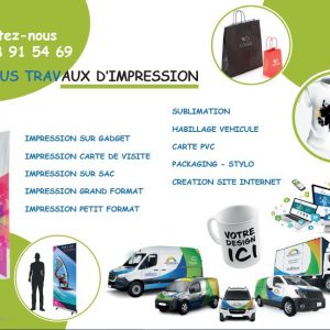 Annonce Tous travaux d'impression et création de site internet