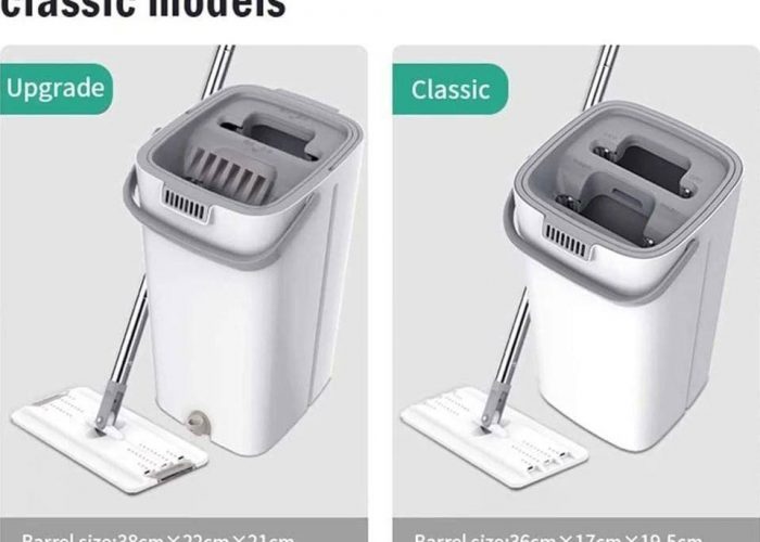 Image annonce: Vadrouille magique scratch mop autonettoyant avec seau et 5 tampon
