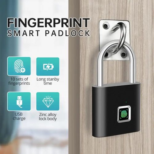 Annonce: Cadenas à Empreintes Digitales, Serrure Rechargeable USB de sécurité