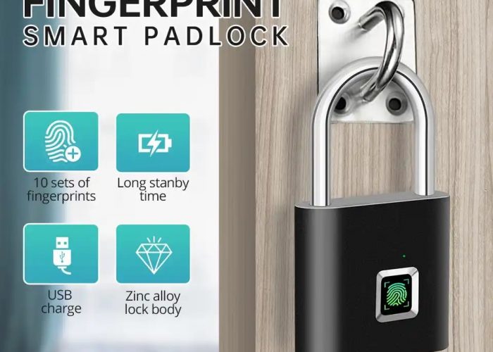 Image annonce: Cadenas à Empreintes Digitales, Serrure Rechargeable USB de sécurité