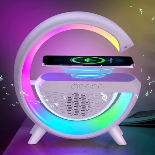 Annonce: Chargeur sans fil LED veilleuse RGB atmosphère lamp Smart haut-parleur Bluetooth