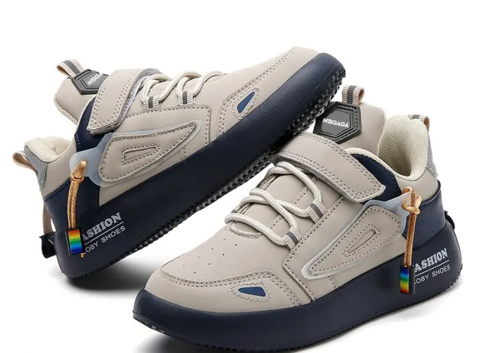 Image annonce: Chaussures de sport décontractées en cuir anti-dérapant pour enfants garçons et filles