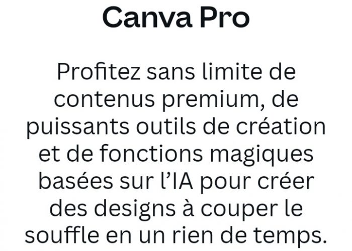 Image annonce: Canva Pro Abonnement 1 an