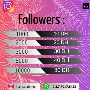 Annonce Instagram Followers , Abonnés