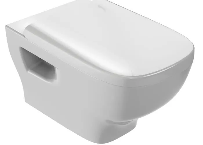 Image annonce: JACOB DELAFON Pack WC suspendu sans bride Struktura EDE112-00 avec cuvette et abattant standard, Blanc
