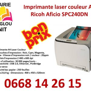 Annonce Ricoh Aficio SPC240DN couleur A4