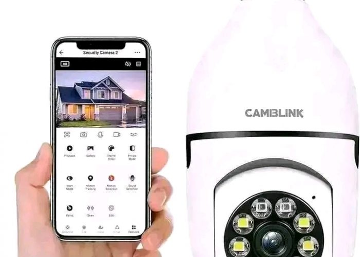Image annonce: CAMI3LINK كاميرا مراقبة مزودة بمصباح قابلة للدوران 360درجة