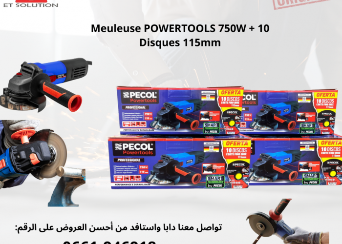 Image annonce: Meuleuse 750w + 10disques 115mm