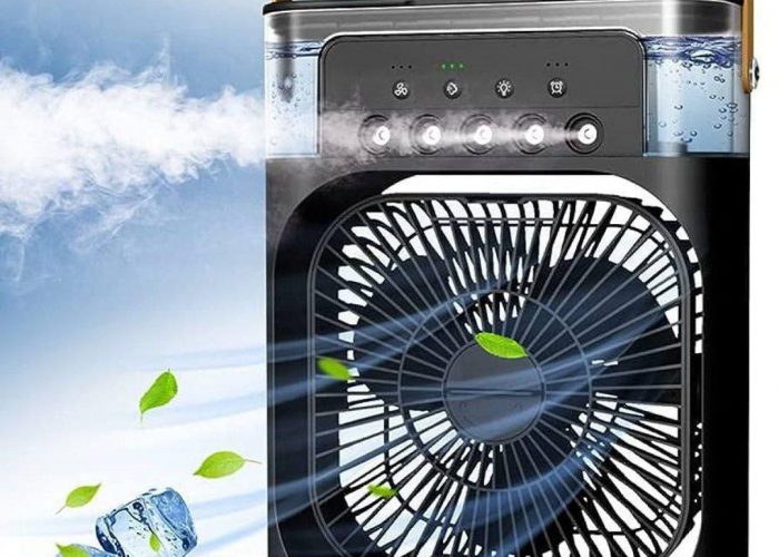 Image annonce: Portable 5-Speed Air Freshener And Humidifier – USB Type-C Plug-in, Table Fan With Spray – Perfect Birthday And Christmas Gift At Home