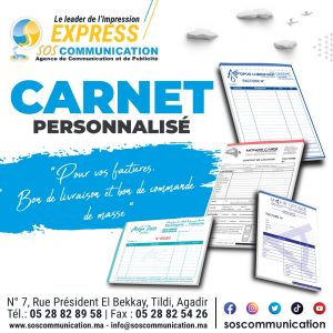 Annonce Carnet personnalisé Pour vos factures