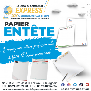 Annonce Papier entête personnalisé
