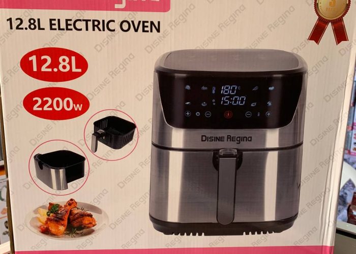 Image annonce: Disne Regina Air fryer électrique lcd 12L / 2200wمقلاة هوائيةDisne Reginaبسعة 12 لتر وقوت2200واط  مع مقلات متفرقة